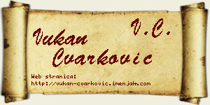 Vukan Čvarković vizit kartica
